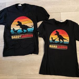 Mamasaurus and Dadasaurus Shirts Birthday 🦖 Dinosaur 🦕 Mom Dad Mama Dada